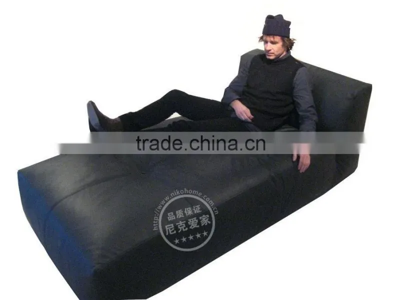 Modern Black Fabric Chaise Lounge Sofa Furniture