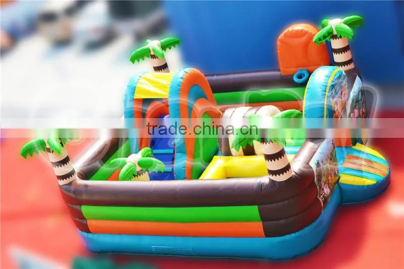 Customized inflatable jungle animal park, inflatable fun city