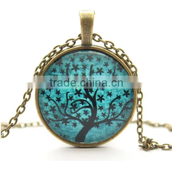 long chain cheap price gold tree of life pendant necklace