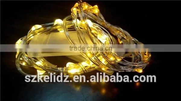 Silver Wire 20 Micro LEDs String Light Ultra-thin Starry Lights Battery