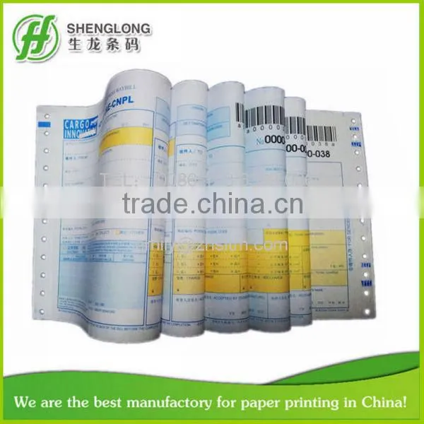 (PHOTO)FREE SAMPLE, 241x152mm,6-ply,barcode,international express waybill,consignment note