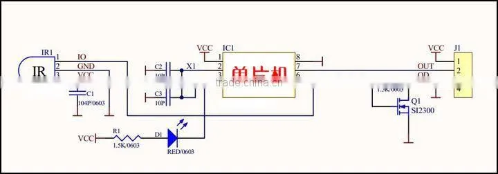 Transmission receiver module RF with remote control