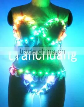 LED Bra And Panty / Light Up Bra & Panties / Hot Girls Dance Wear