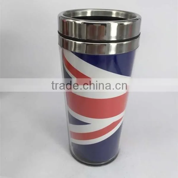 new plastic double wall inner and outer stainless steel mug