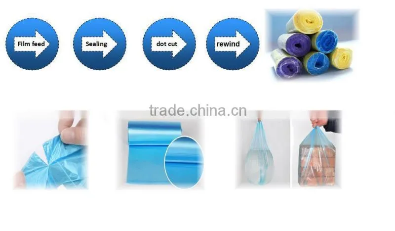 LDPE/HDPE plastic rolling t-shirt bag sealing machine