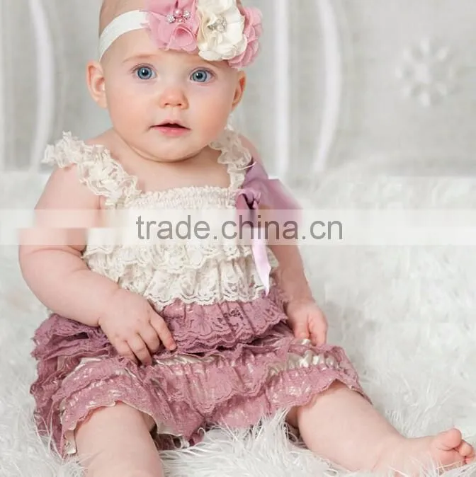 baby petti ruffler romper multicolor romper cheap lace romper