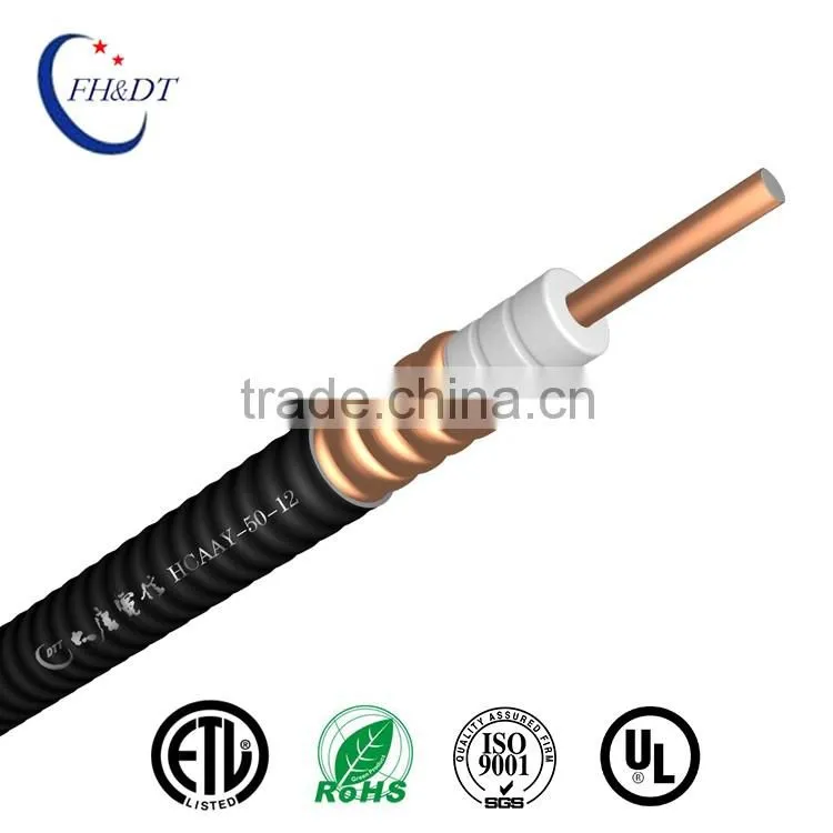 Free Sample FOB SHANGHAI 50ohm Corrugated RF 1/2" feeder cable / Coaxial Cable