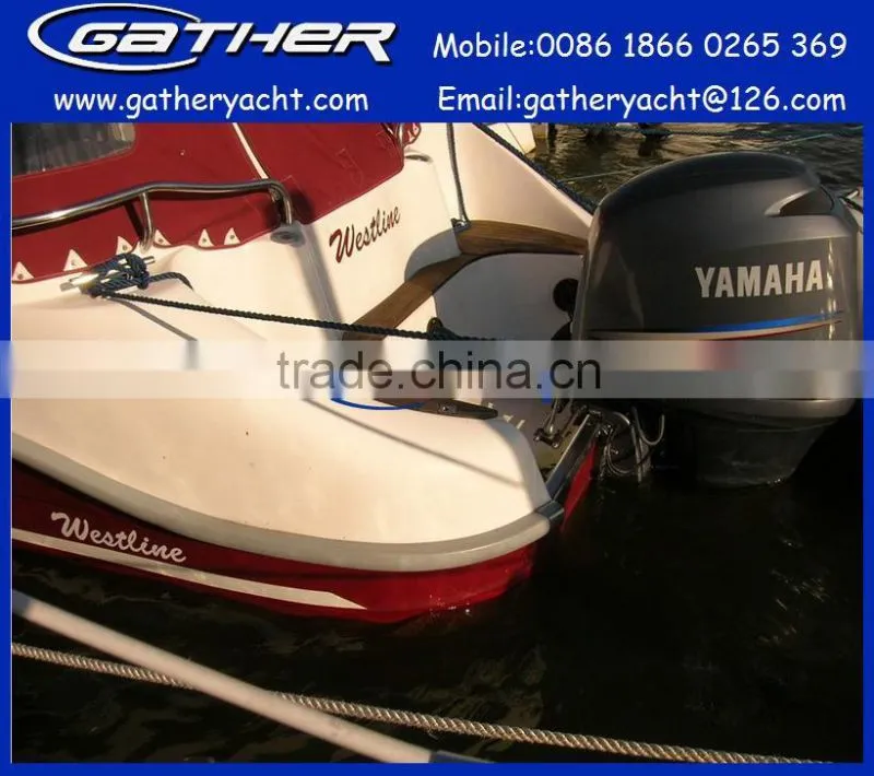 hot sale 23ft fiberglass family fishing yacht,fishing boat