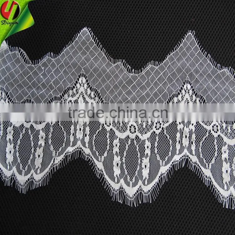 Special Shaped Nylon Eyelash Lace for Fashion Dress BY7337