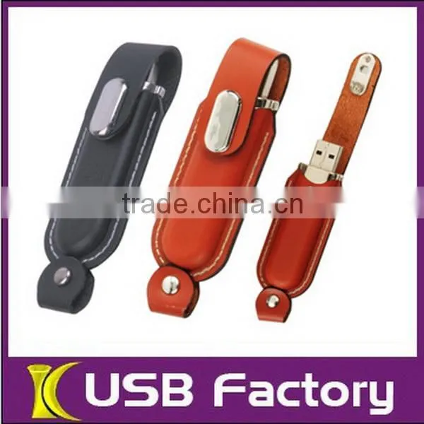 New products beautiful oem leather usb pen drives