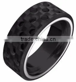 Fashion men jewelry gold ring tungsten carbide ring titanium ring