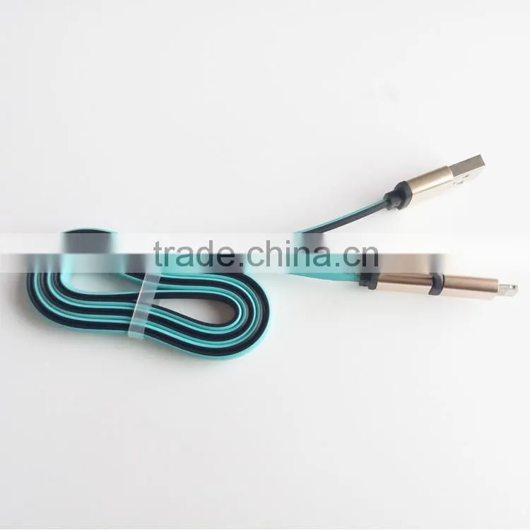 High speed flat noodle micro data micro usb power cable for Samsung