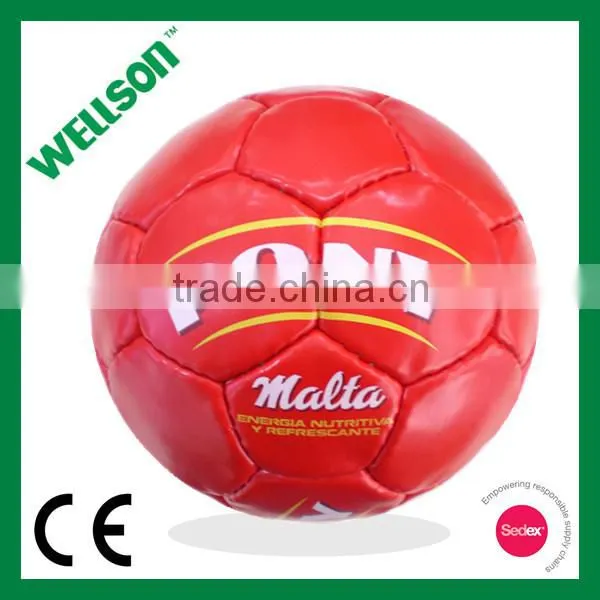 Jand sewn PU leather football