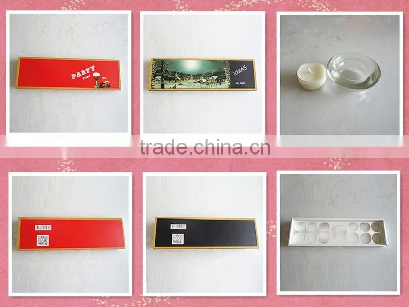 decorative scented soy tea light candle with glass holder