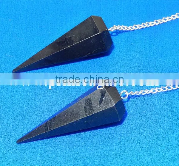 Black Tourmaline Facetted Pendulum for metaphysical healing