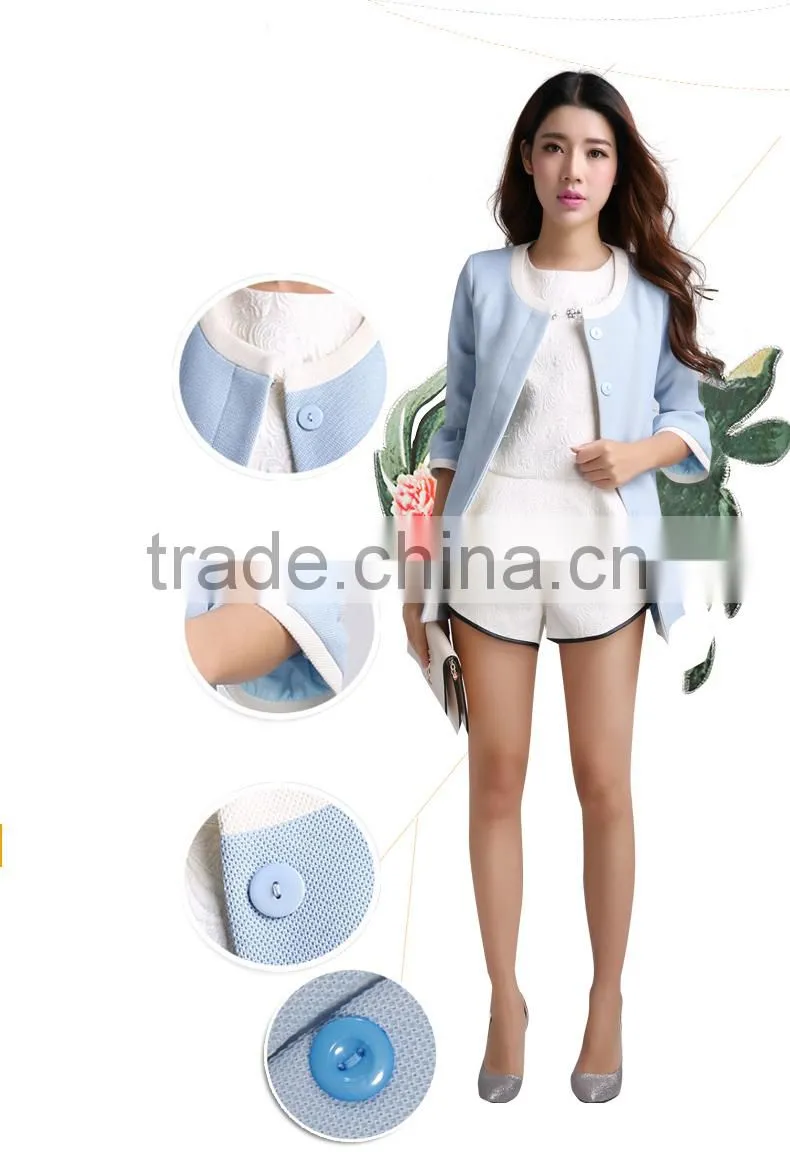 Autumn fashion horn sleeve blue dress