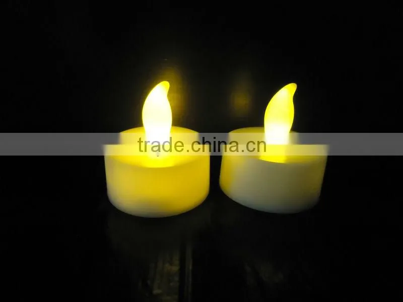 ABS material yellow colour led candle light,led novelty candle,led tea light