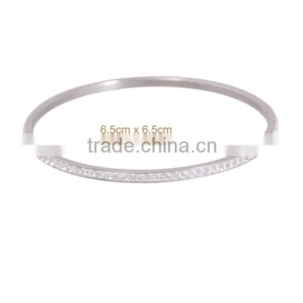 2014 Latest Stainless Steel Charm Stones Rhinestone Wedding Bracelet