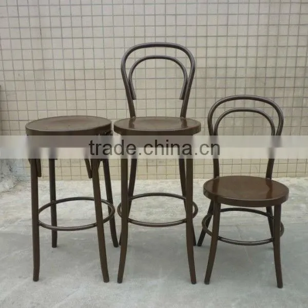 Classic furniture garden chair stackable bar aluminum bistro chair