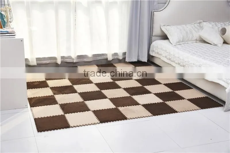 household eva material jigsaw indoor foam mat polyester fabric