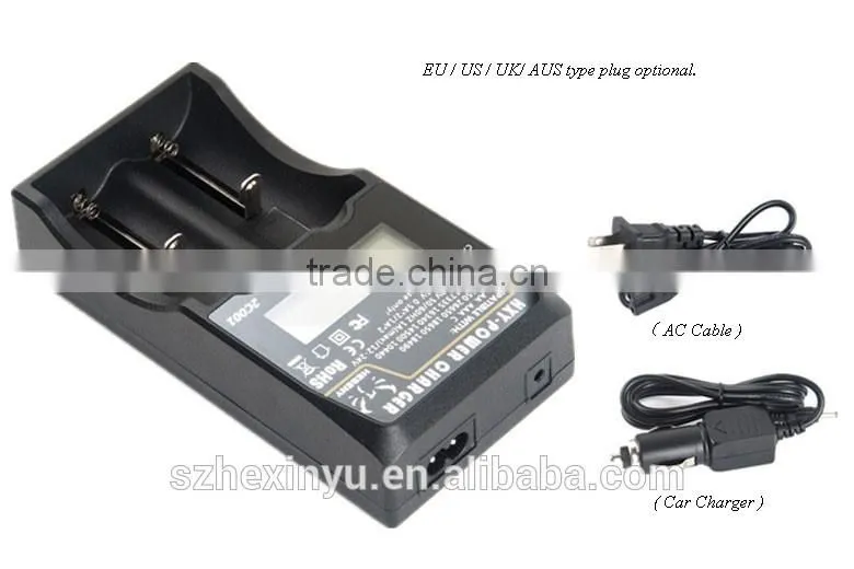 HXY lcd dual slot multifuctional charger US/EU plugs with car charger