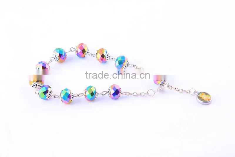 2015 New Religious Stone Rosary Bracelet
