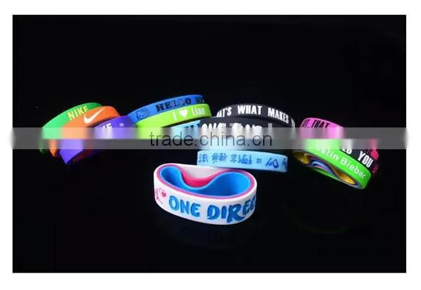 Fashion printed silicone wristband/silicone wristband/wrist band