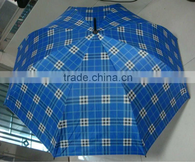G32I autmatic blue check golf umbrellas wholesale