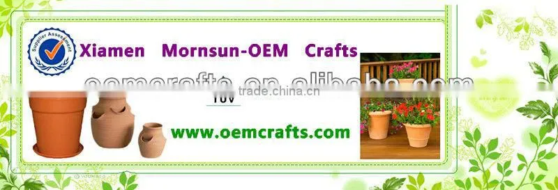 Novelty handmade outdoor terracotta tall rail planter