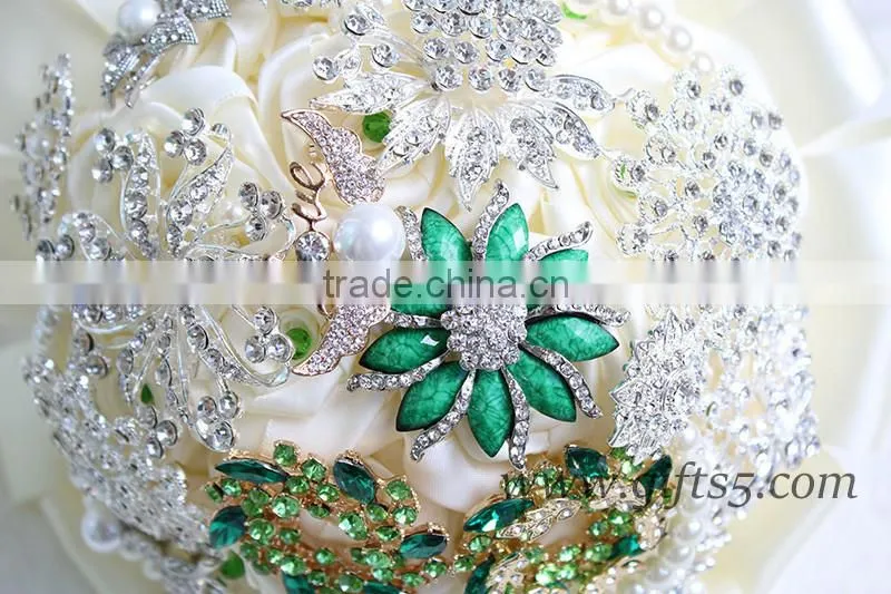 Elegant crystal wedding Bridal bouquet