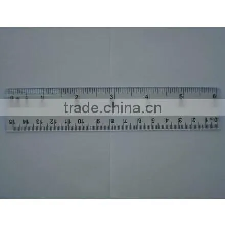 High quality transparent 30cm unfolding plastic ruler for school and office