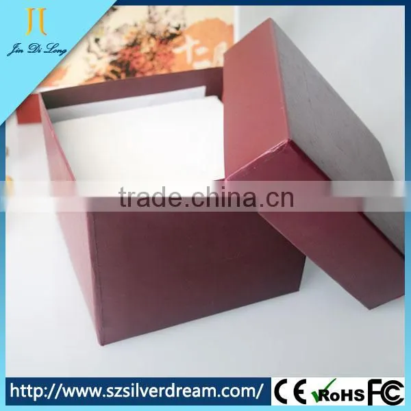 Watch gift box hot sale square watch box with pillow box watch wooden watch box