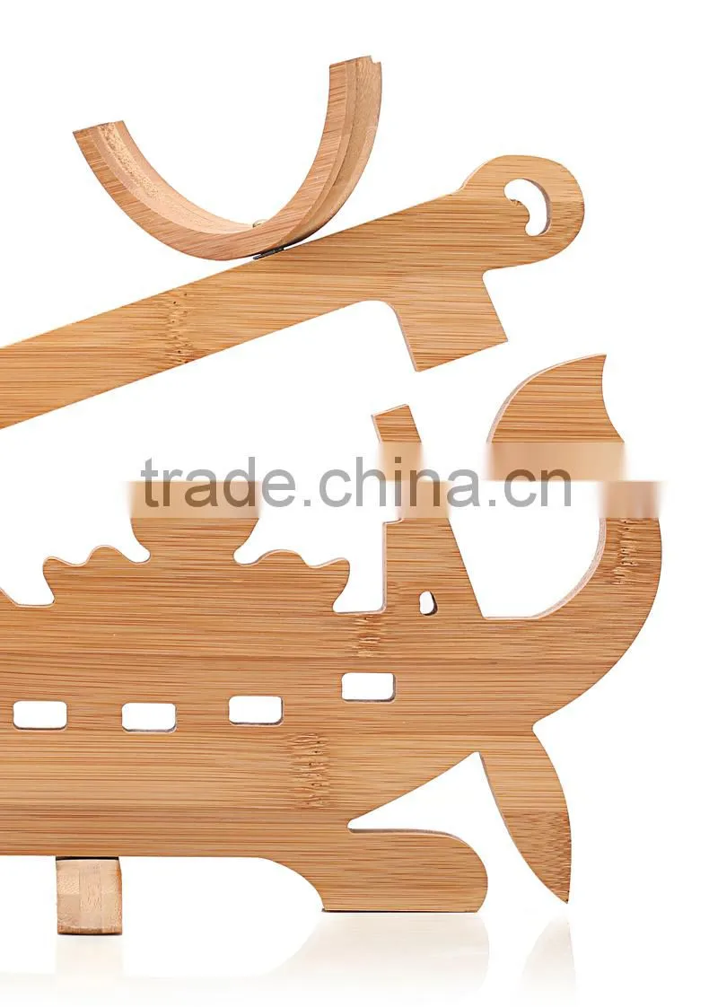 WR018/China manufacturer bamboo wine rack wooden beverage display rack wholesale decorative stainless steel rack