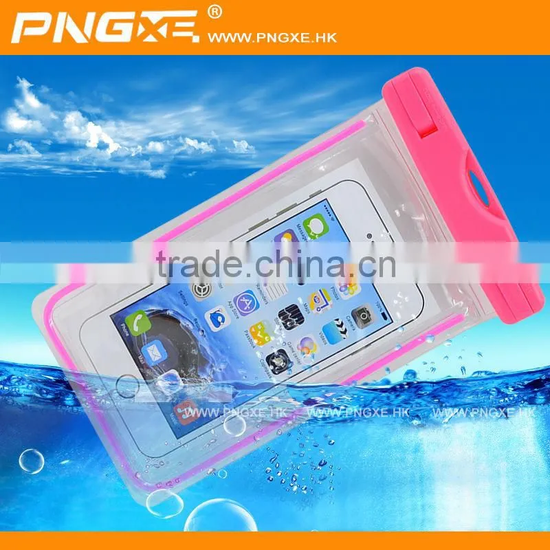 Promotional colorful mobile phone waterproof bag for samsung note4