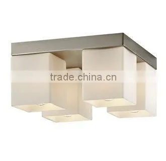 Hot sale Satin Nickel Four Light Flush Mount Ceiling Fixture