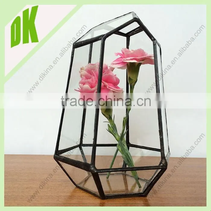 <Make up your house with art terrarium> Hand Drawn colorful Geometric Terrarium With Succulents