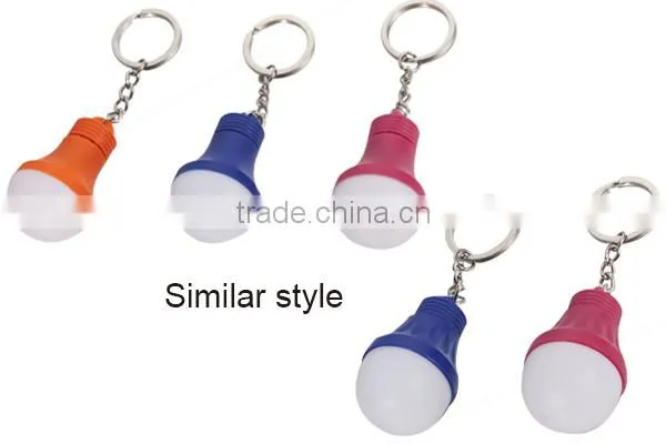 1 LED bulb shape keychain light mini keychain led flashlight wholesale
