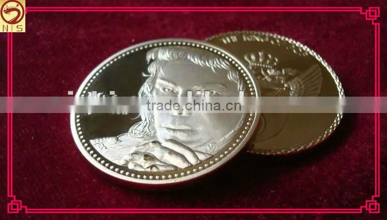 promotional rare silver and gold souvenir custom coin