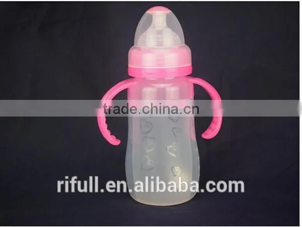 cute design high quality silicone baby feeder bottle