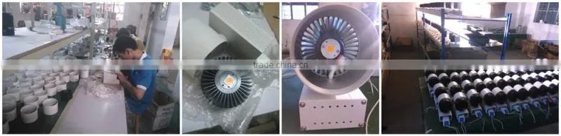 High Ceiling COB 3 Phase LED Track Spot Light with 25degrees Spotlighting Beam Angle Reflector