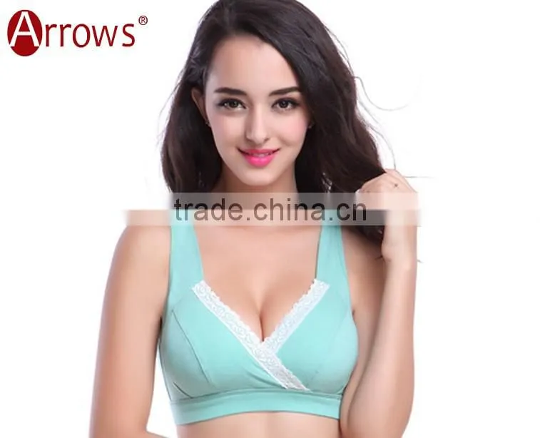 100% Cotton Apricot Breast Feeding Maternity Sleep Bra For Nursing Mothers Breastfeeding Wire Free Nursing Bra Yoga Sport Bra