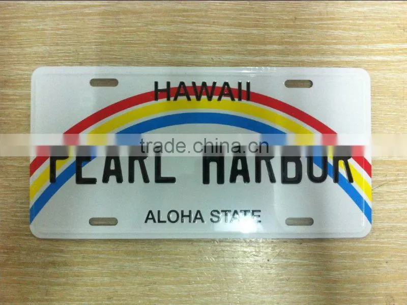 Souvenir vintage hot sale US embossed custom aluminum car plate license plate