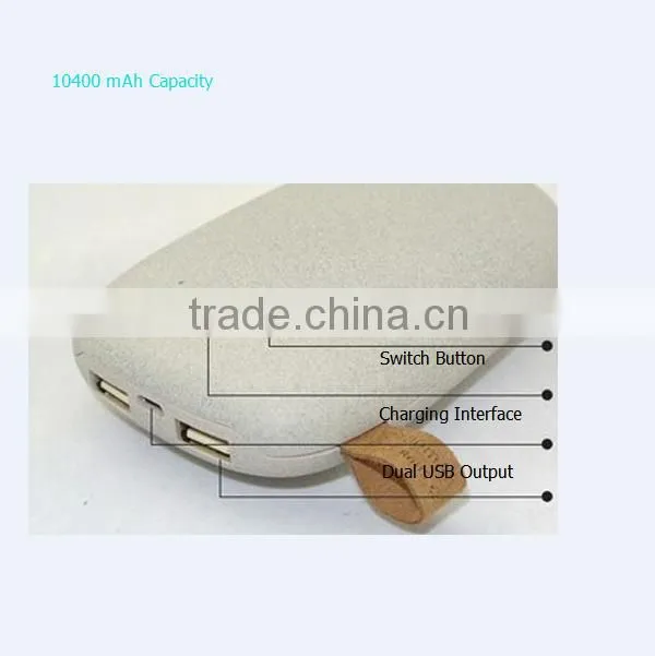 Hot Unique Stone Series Cobblestone Shape 10400mAh Power Bank ABS+Li-ion Battery Cells For iPhone For Samsung