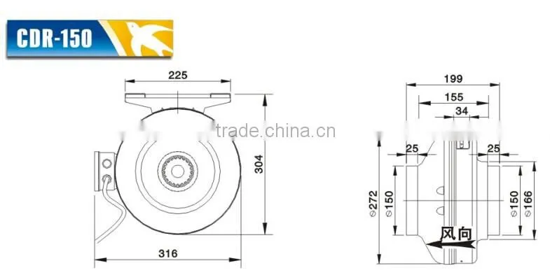 centrifugal mini 60w blower fan