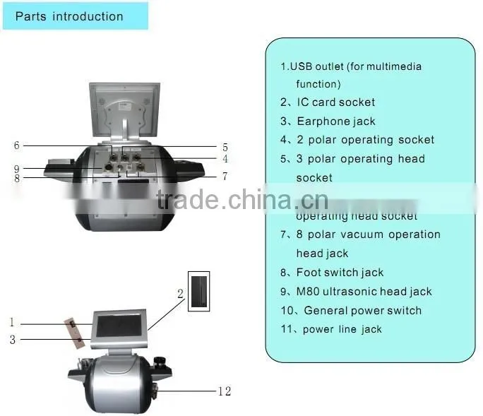 Multipolar RF with Vacuum Cavitation Slimming Machine