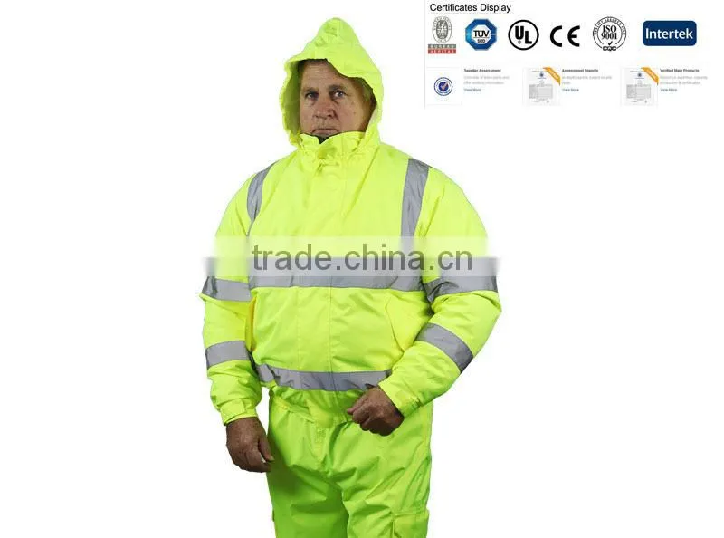 2016Waterproof safety 3m reflective safety jacket