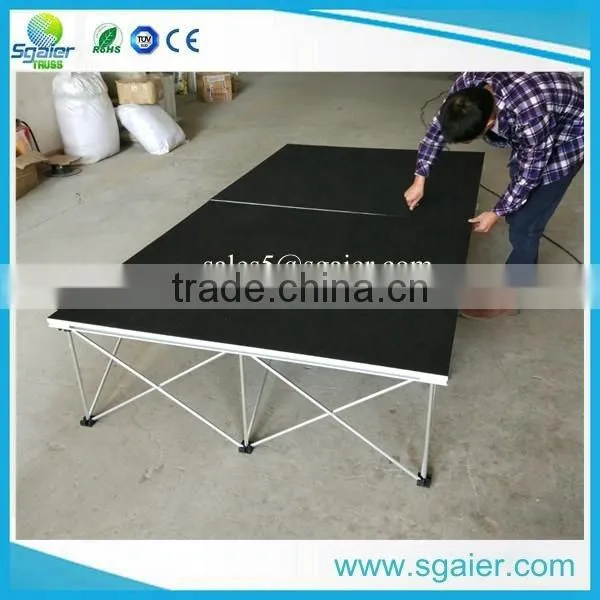 Latest style easy install DIY aluminum portable truss stage for exhibition
