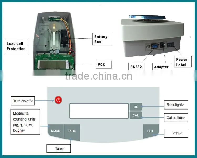 200g 0.001g digital balance pallet scale weight