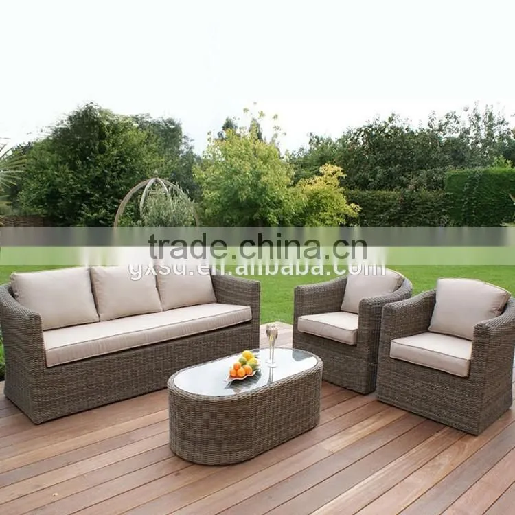 S&D new designs hand woven wicker sofa furniture garden furniture