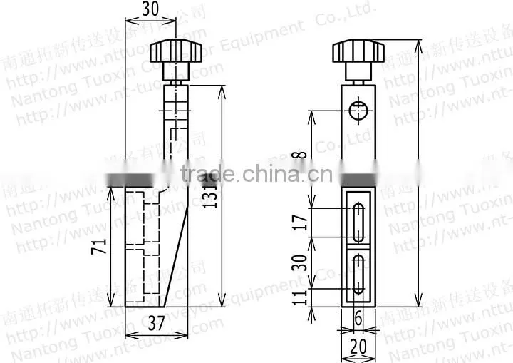 Conveyor Components TX-101 Little Guide-Rail Brackets